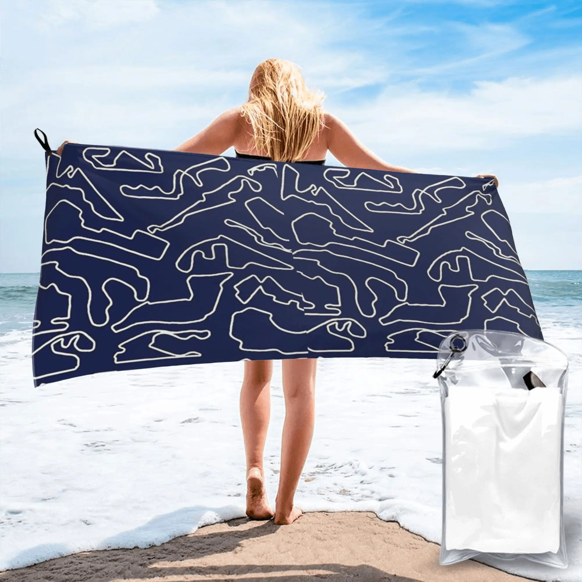F1 Tracks 2023 Beach Towel Soft Microfiber Quick Dry Absorbent Quick Towels For Bath