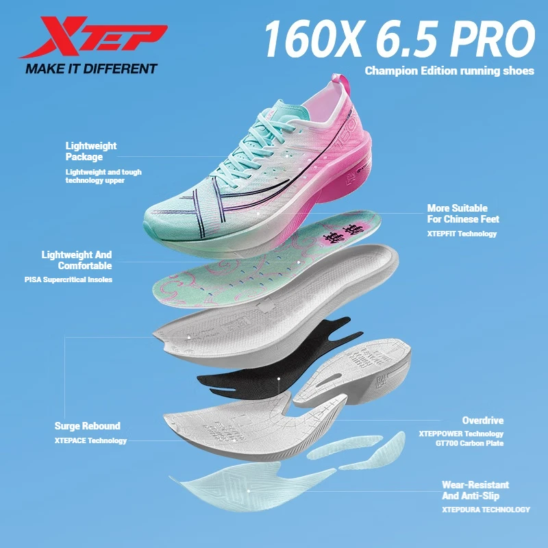 Xtep 160X 6,5 PRO zapatillas para correr para hombre estable