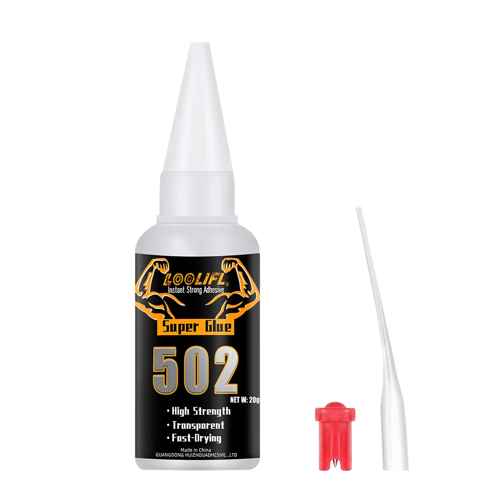 502 Superlijm Sneldrogende sterke cyanoacrylaatlijm wordt gebruikt voor doe-het-zelf handwerkreparatie van metaal, hout, kunststof en keramiek. 20 g