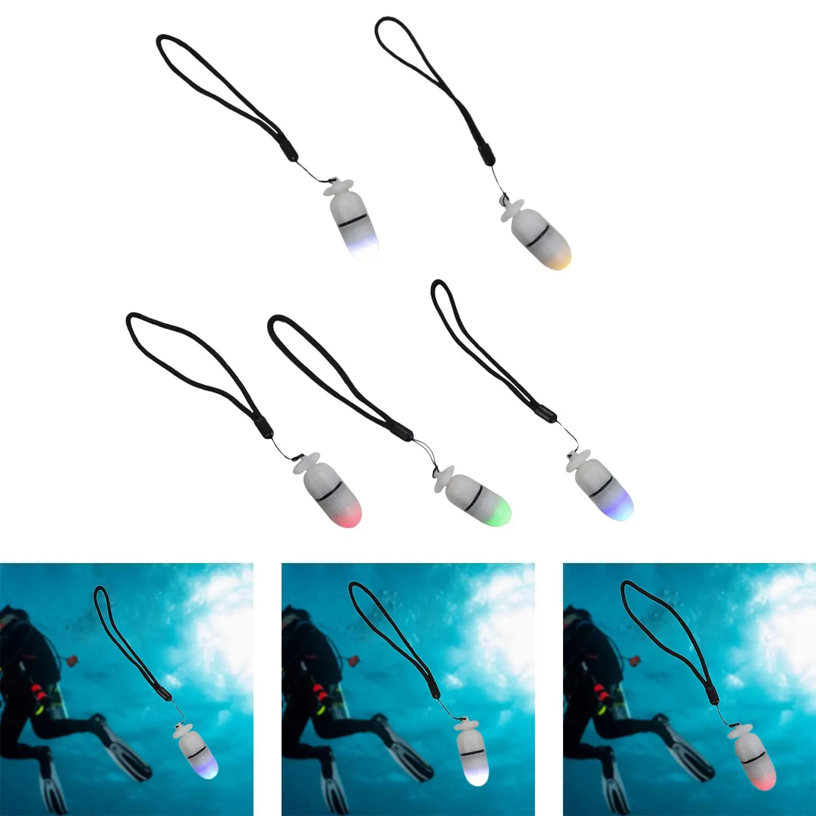 Luz de buceo Espeleología de mano Buceo con cuerda de suspensión Luz subacuática