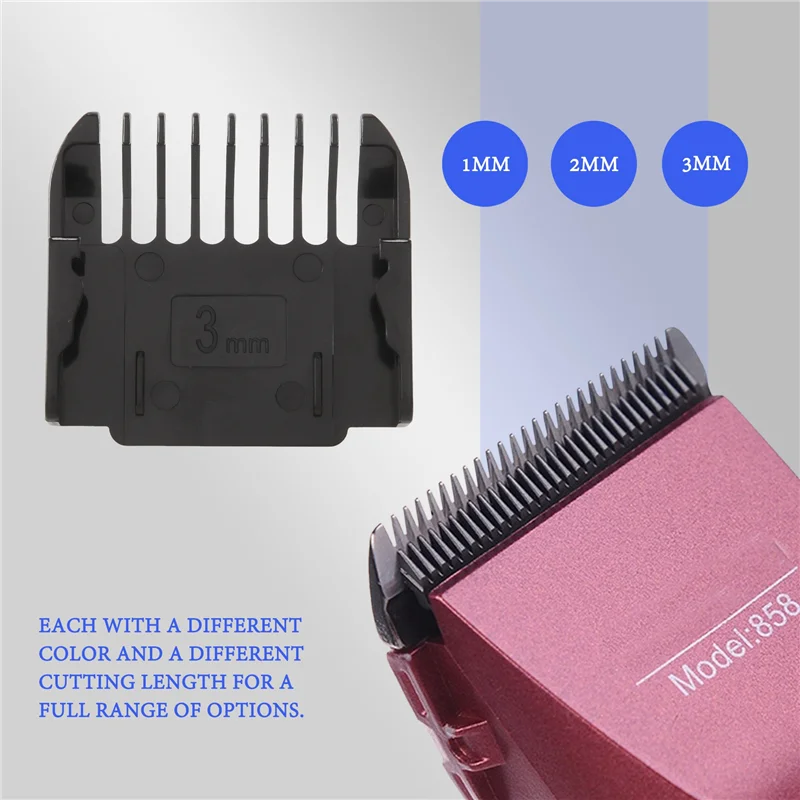 

Durable Electric Clipper Accessories,4Pcs Cut Clipper Limit Comb Guide Attachment Size Barber Replacement(1mm,1mm,2mm,3mm)
