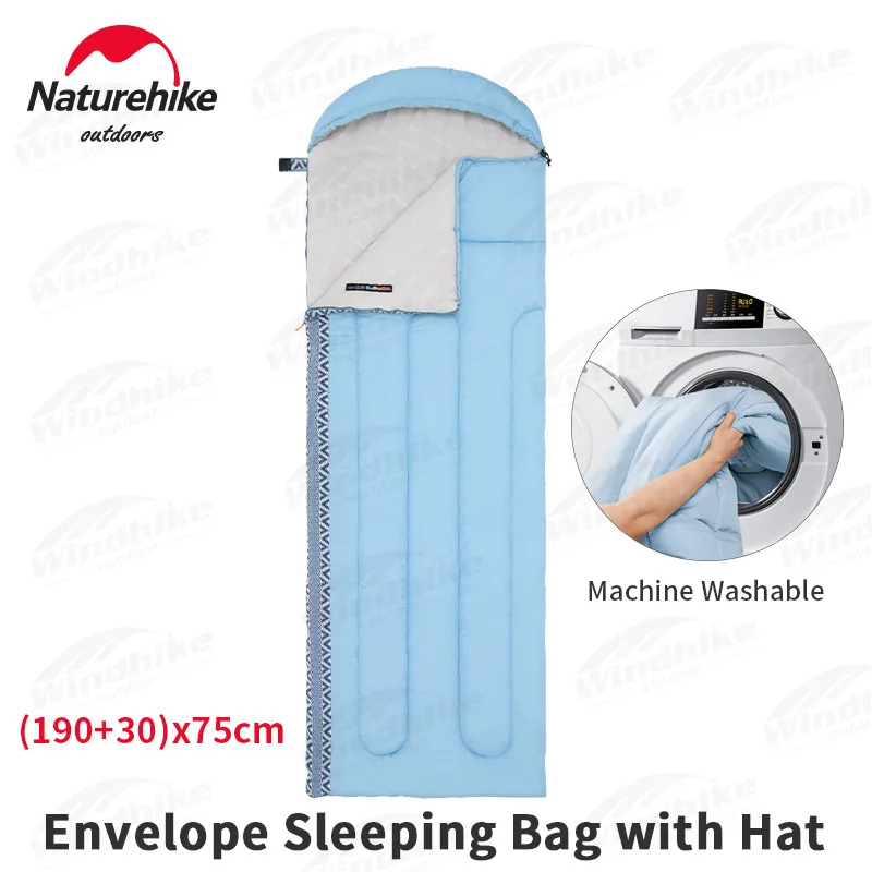 Naturehike Cotton Sleeping Bag 1-2 Person Envelope Splicing Double Spring Autumn Warm Quilt Outdoor Washable Ultralight 3℃~9℃