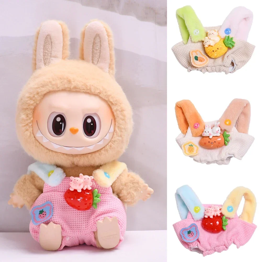 17 centimetri Mini Peluche Vestiti della Bambola Vestito Accessori Per La Corea Kpop Eso Labubu Idol carino frutta tuta Abbigliamento Regalo