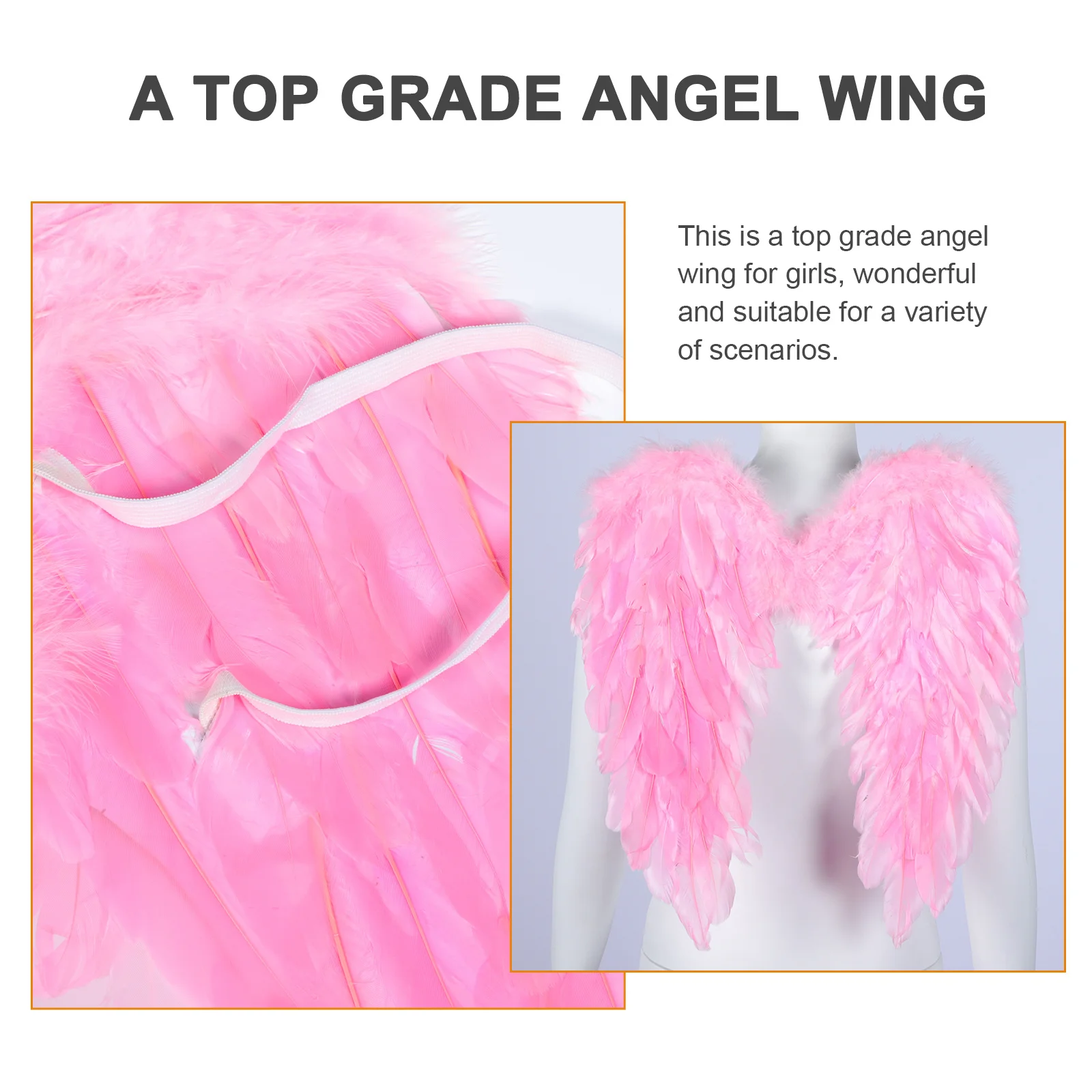 

1Pcs Wing Prop Decorative Angel Wing Adornment for Christmas Performance Stage Cosplay Photo Props Wing-Shaped Ornament