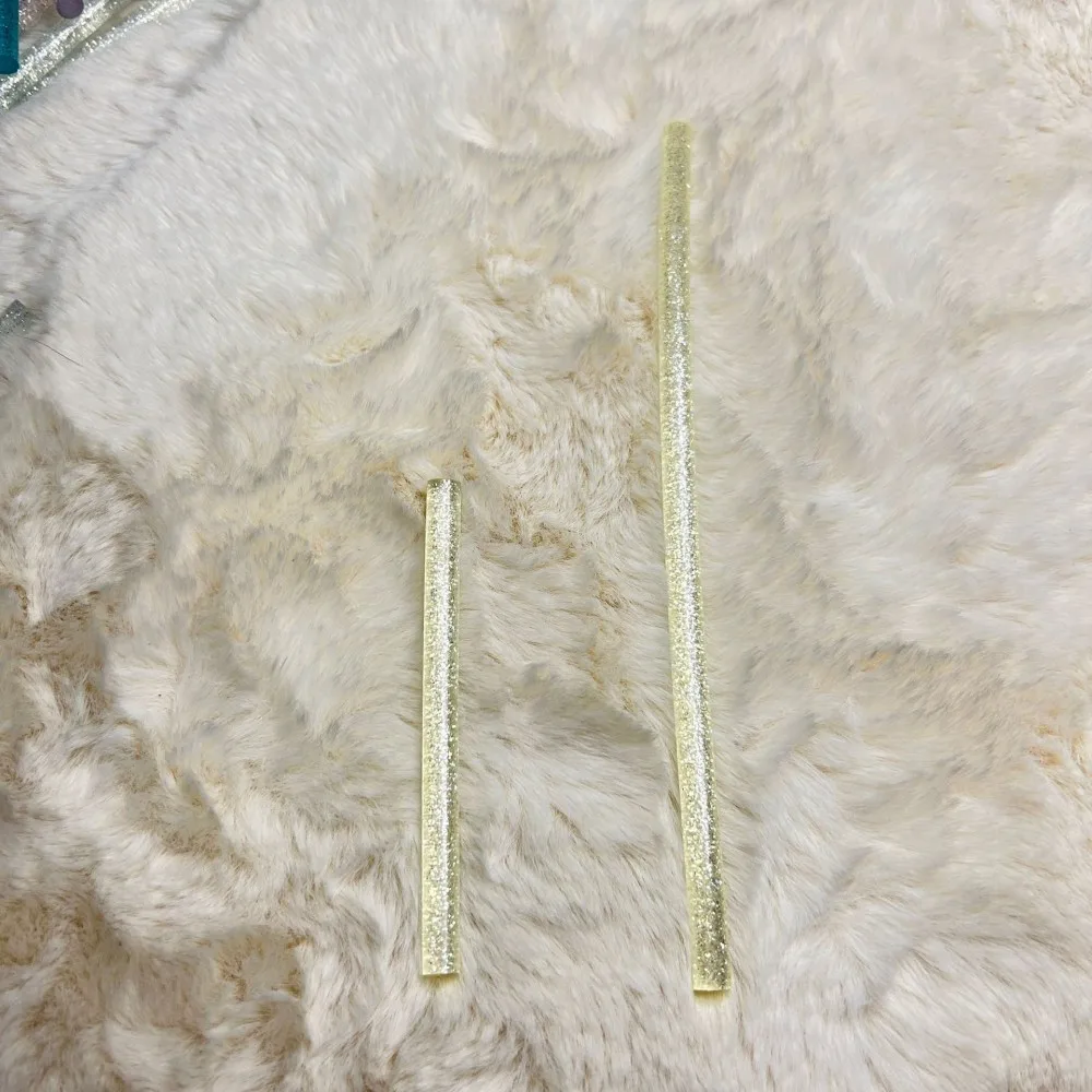20 Pçs/lote Starlight amarelo Hot melt adesivo vara Brilhante Elástico Yransparente Espumante 7mm