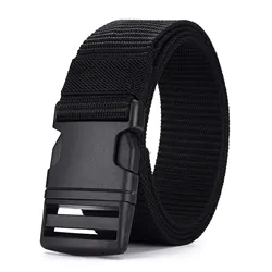 Men's Belt Without Metal Plastic Buckle Belt High Quality Canvas For Nylon Belt Tactical Belt Outdoor Woven Belt Neutral Belts