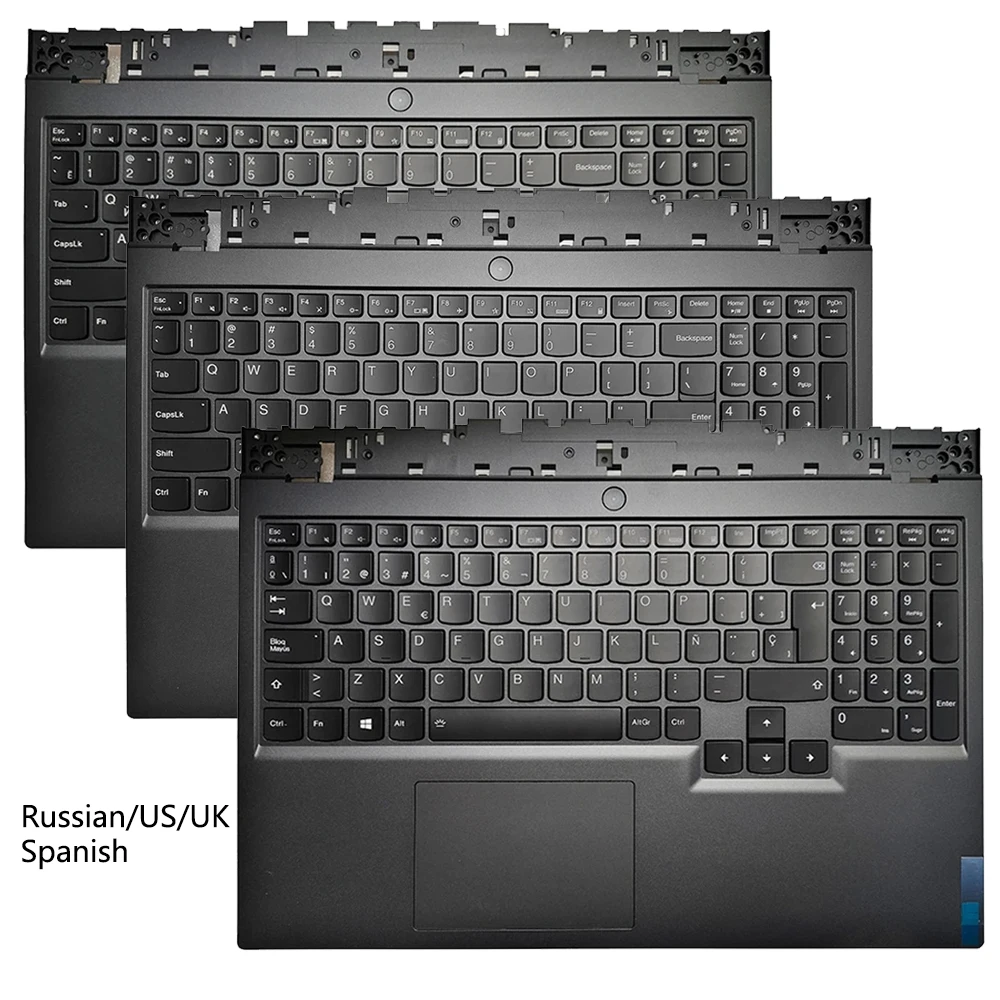 

New Backlit Russian/Spanish/US/UK Keyboard For Lenovo Legion 5-15 5-15ITH6H 5-15ITH6 5-15ACH6H With Palmrest Upper Cover Case