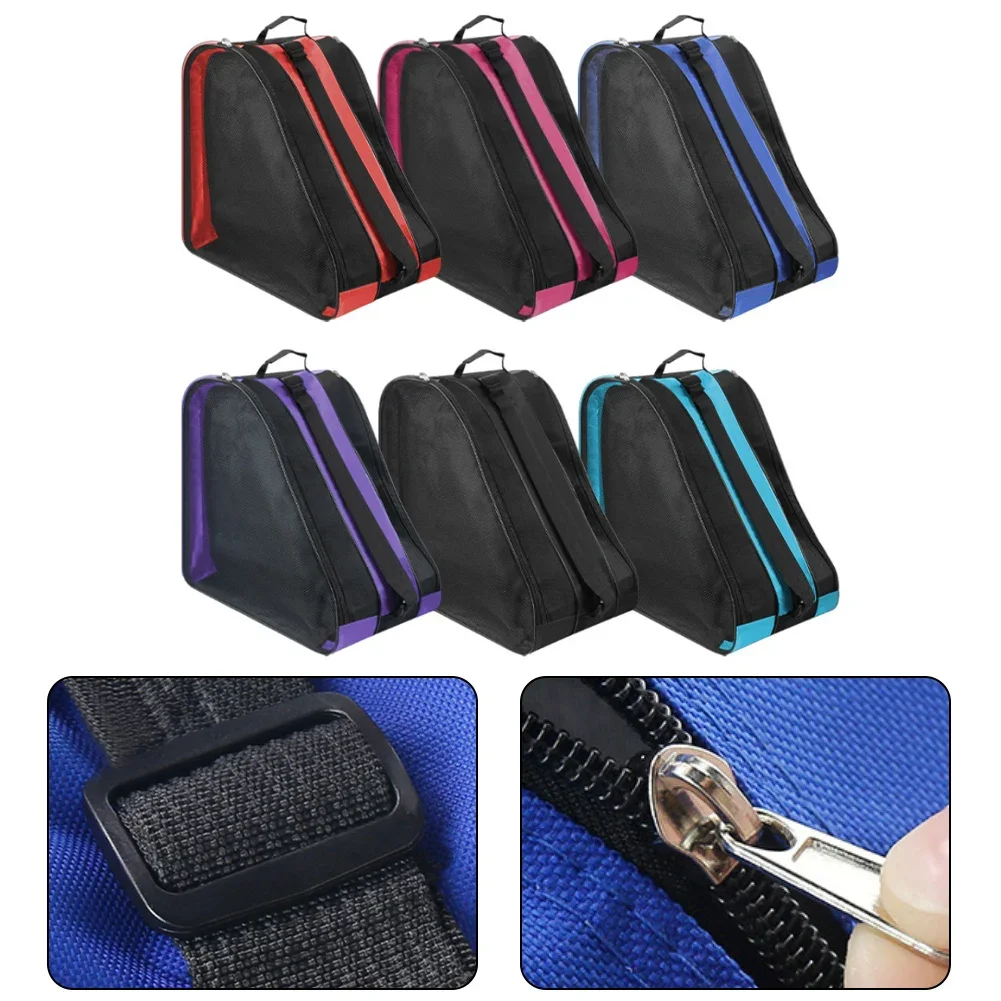 1Pcs Large Capacity Ice Skate Bag Roller Skate Bag With Adjustable Strap Sports Shoes Skates Storage Bag