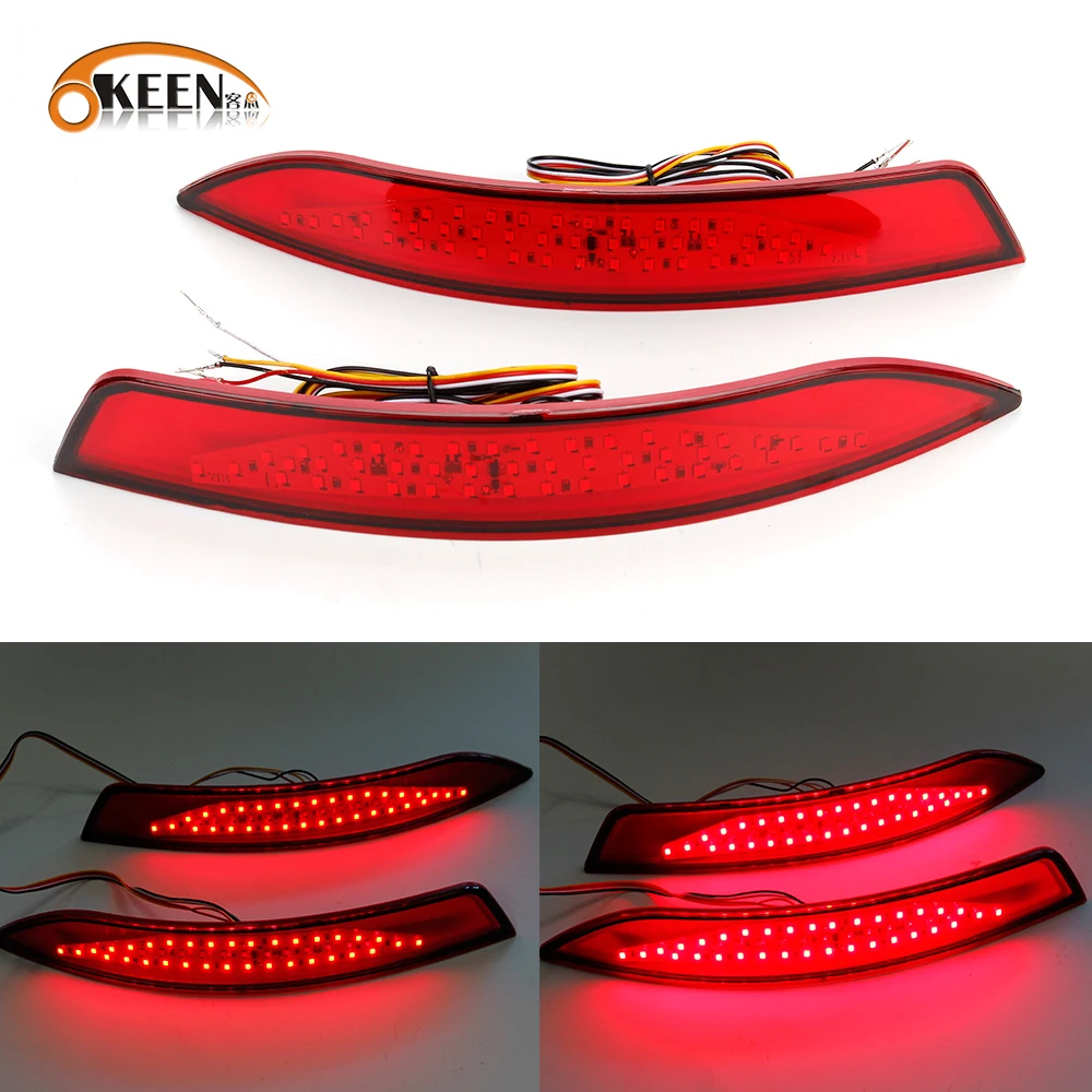 

OKEEN 2pcs LED Rear Bumper Lights For Volkswagen Sagitar MK7 2019 2020 2021 2022 Turn Signal Light Tail Lamp Car Reflector Light