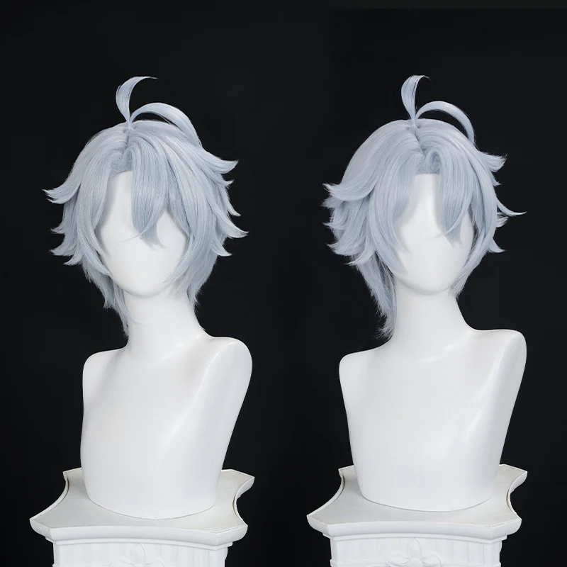 Game Honkai Star Rail Phainon Cosplay Wig Gray White Short Hair Amphoreus The Eternal Land Halloween Party for Women Men Props