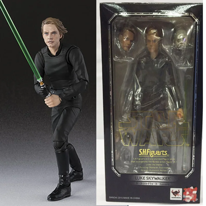 15cm Shf Star Wars Series Figma Luke Skywalker Action Figure Anakin Jedi Knight Black Movable Modle Figurine Doll Toys Youth