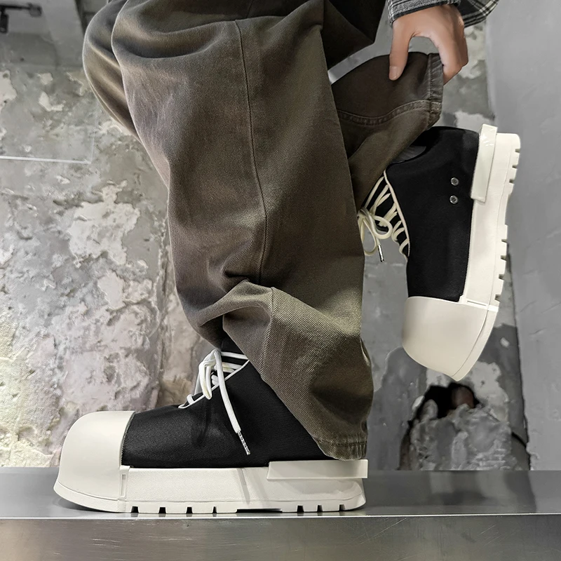 Fashionable Men Casual Shoes Men Thick-soled Lace-up Comfortable Lightweight Sports Casual Brand Shoes Social Shoes Sizes 38-46