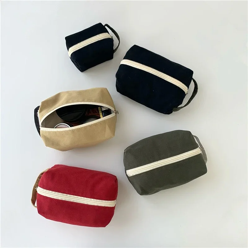 Simple Women's Makeup Cosmetic Bag Coin Purse Wallet Teacher Gifts Small Earphone Lipsticks Storage Organizer Pouch Case