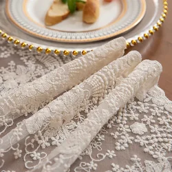 Banquet Decor Supply Table Runner Floral Table Path Vintage Lace Table cover Lace Tablecloth Hotel Home Birthday Wedding Party