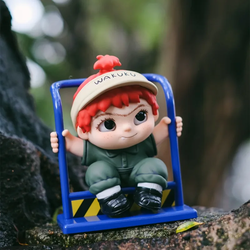 Caja ciega de vinilo de la serie Wakuku de reunión infantil, bonito dibujo animado, juego de moda sorpresa, adorno de escritorio de mano, juguete, caja ciega de regalo