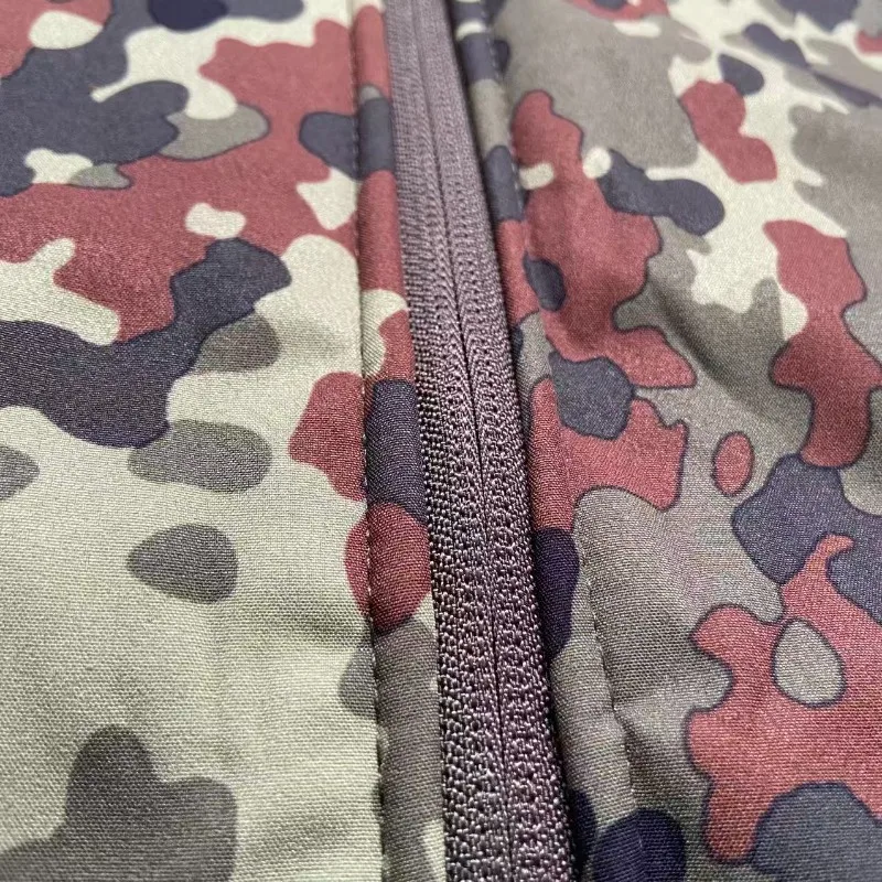 German Flecktarn Camouflage Tactical Jacket Men Winter Thermal Fleece Softshell Combat Coat Militar TAD Hooded Outwear view 4