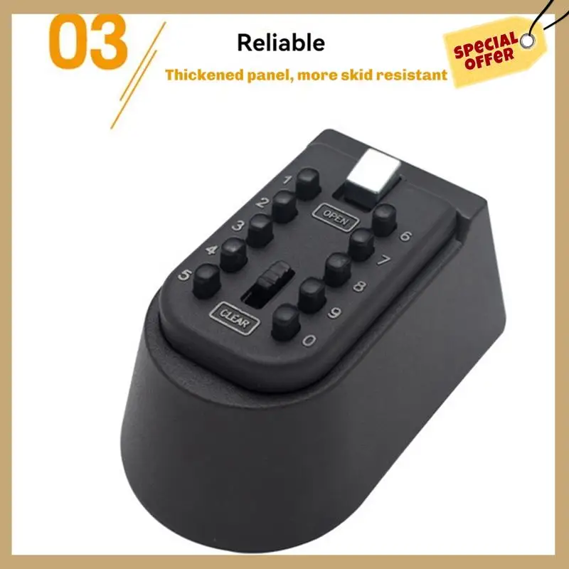 Wall Mounted Key Safe Box Weatherproof 10-Digit Combination Lock Anti-Theft Storage For Home & Outdoor Use