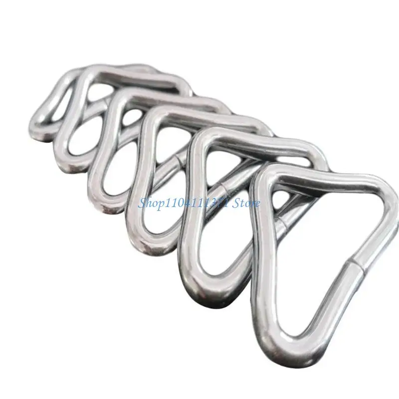 P9FC Triangular Rings Triangular Buckles Stainless Steel Buckles Rings Eyelet Rings