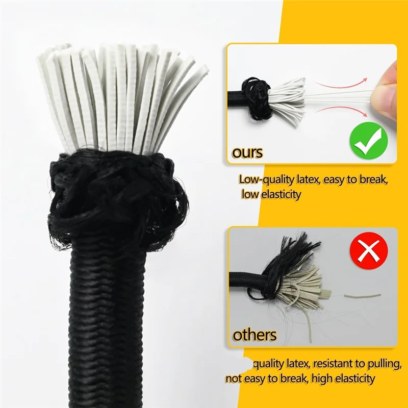 Y17A Rubber Cord For Trailer Tarpaulin, Expander Rope For Trailers, Weatherproof Rubber Cord For Versatile Use, 6 Mm X 10 M