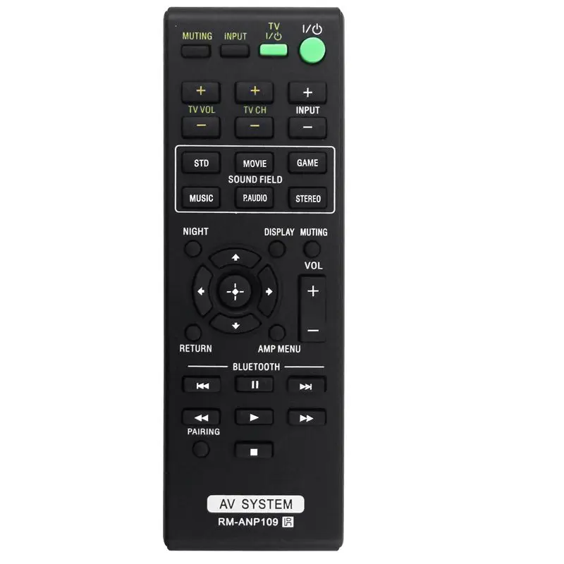 FEDI-RM-ANP109 Reemplazo de control remoto para sistema de sonido AV de cine en casa Sony HT-CT260 HT-CT260C HT-CT260H HT-CT260HP HT-CT260W SACT260