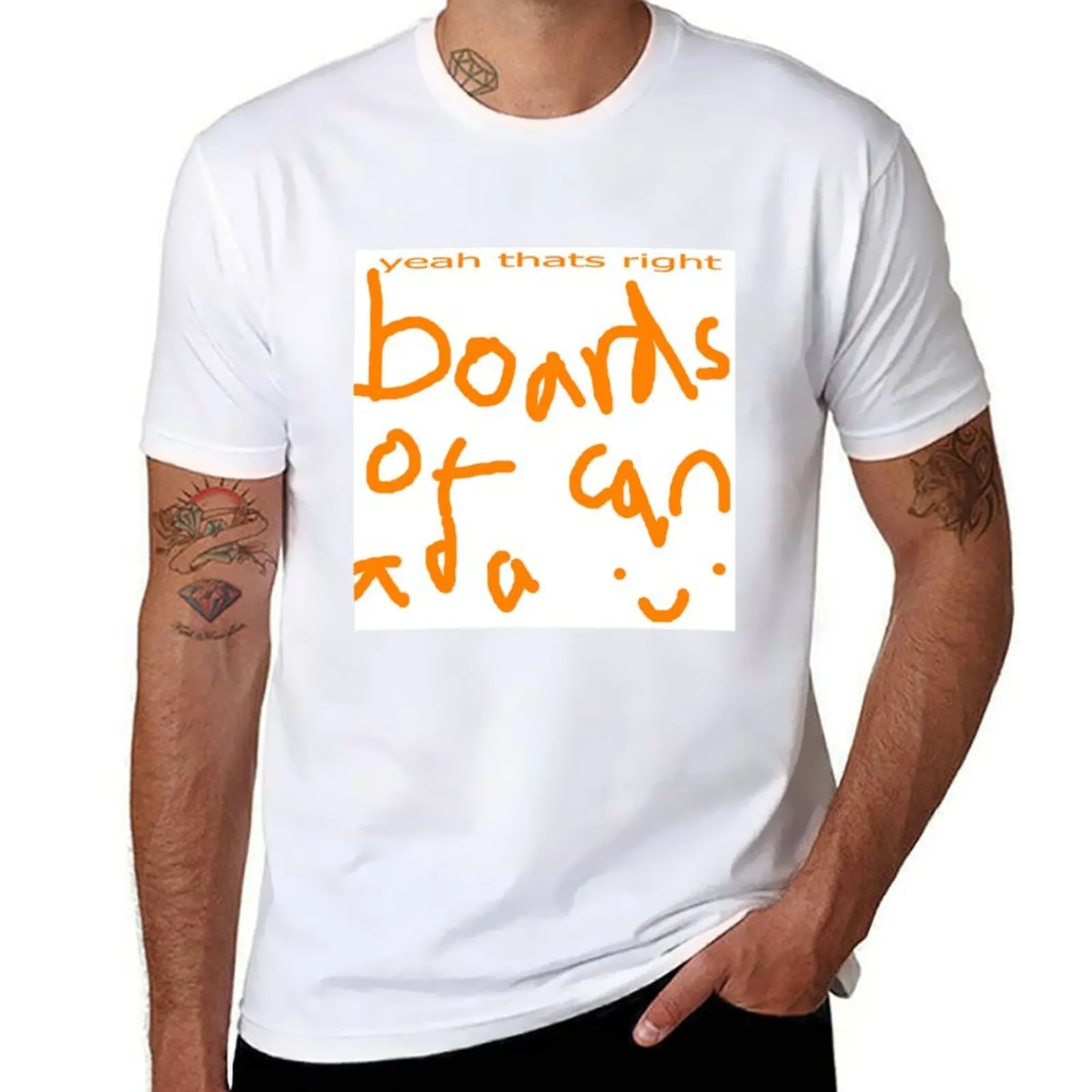 

Boards Of Canada Orange Yeah That's Right T-Shirt cotton t shirts man 100% t shirts for man cotton funny T-shirt