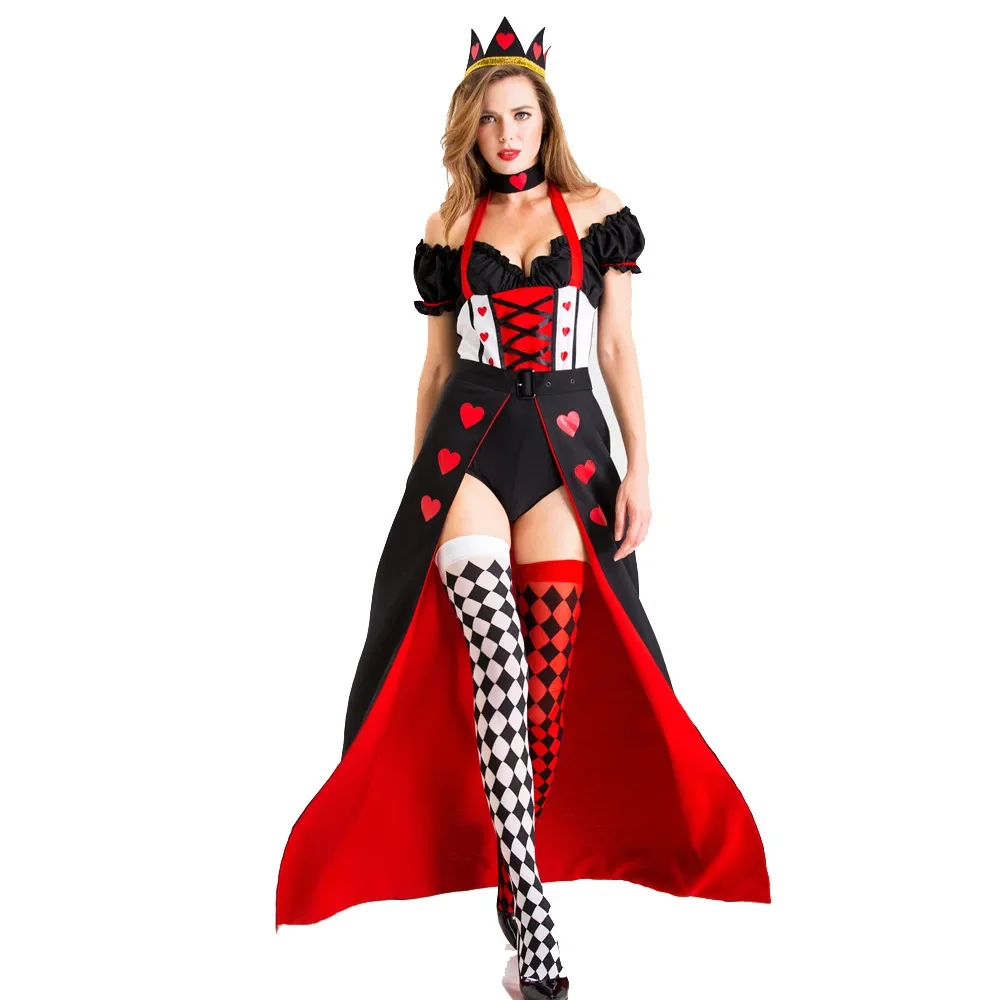 Costume de Luxe de la Reine Rouge pour Femme, Déguisement d'Halloween, Carnaval, ix