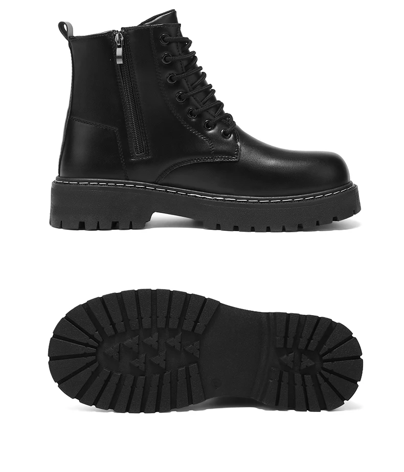 Herren-High-Top-Stiefel, Herrenschuhe, mittelhohe Schaftform, bequemes Innenfutter, modisches Obermaterial, guter Halt, große Größen, geeignet für den Innenbereich. – Detail 18