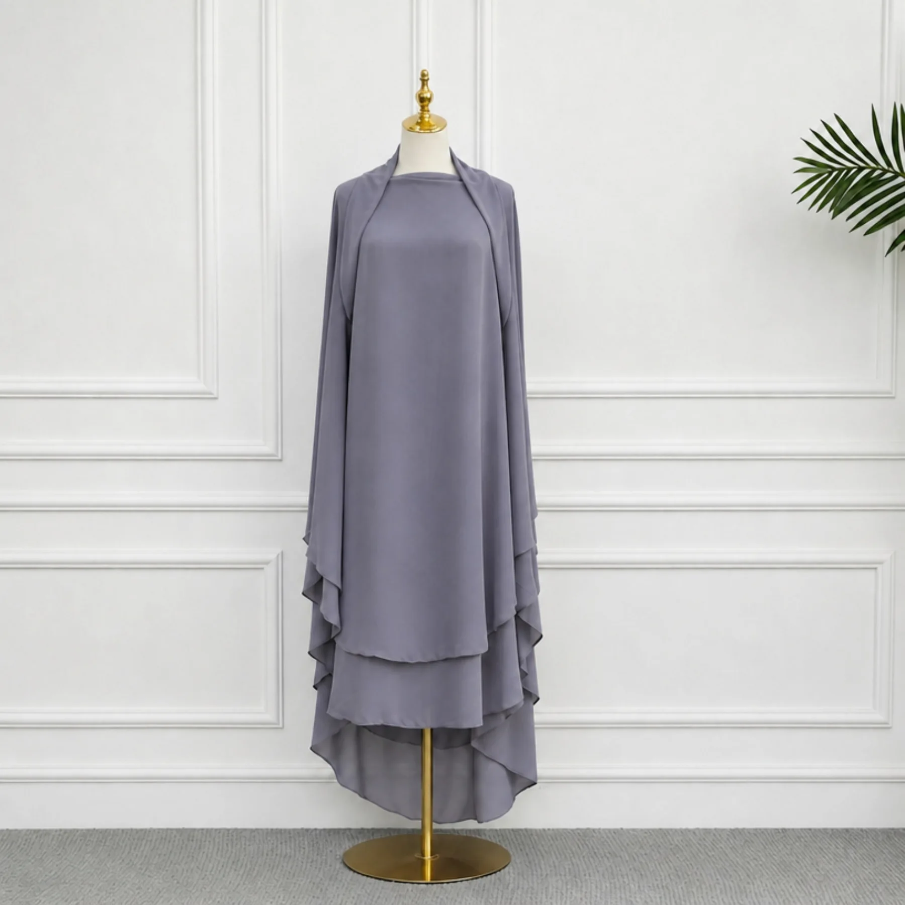 Chiffon Extra Long Khimar Niqab Eid Ramadan Muslim Women Islamic Clothing Prayer Garment Overhead Abaya Dress Kaftan Jalabiya