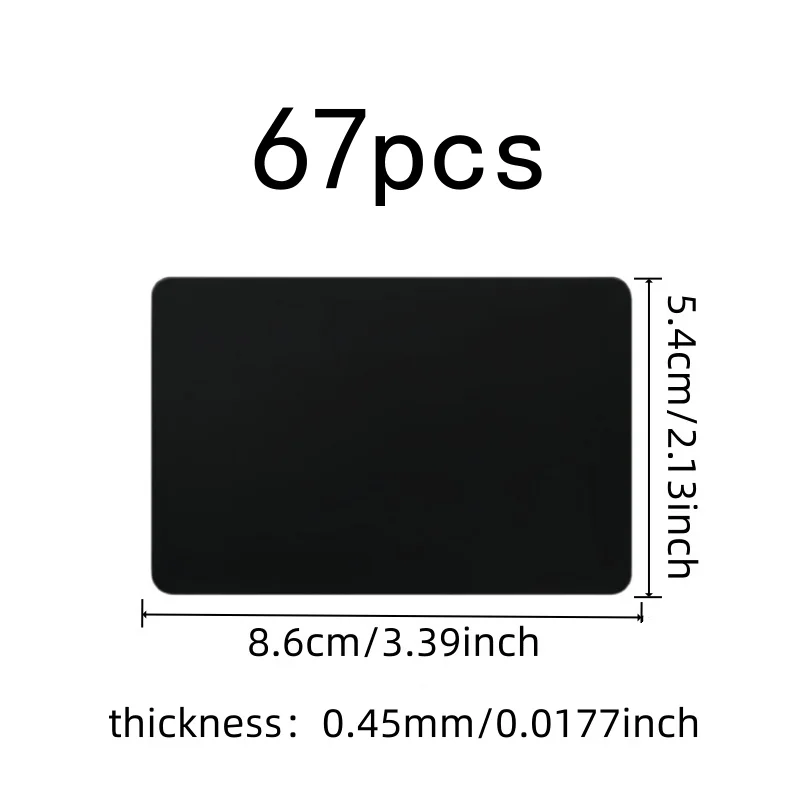 Durable Scratch Resistant 0.45mm Laser Engraving Cards 67 pcs, perfect for Metal ID Tags, Perfect for Laser Marking