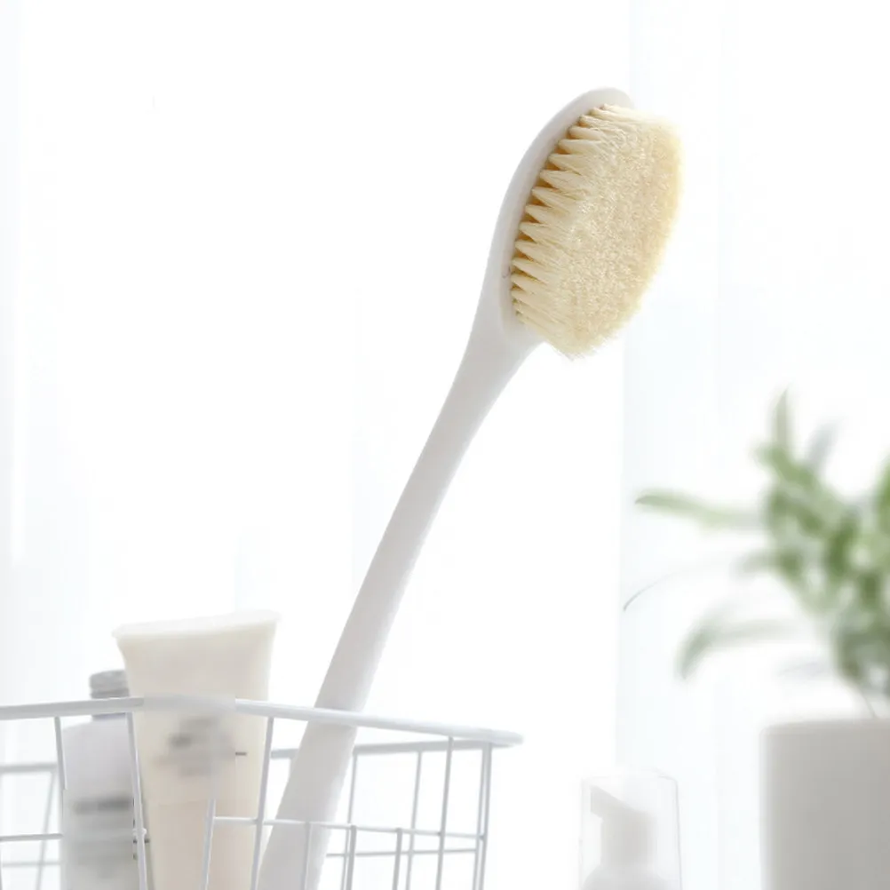 

Набор из 2-х длинных щеток для душа с ручкой, для мытья спины, отшелушивания, удаления грязи и волос, сине-белый