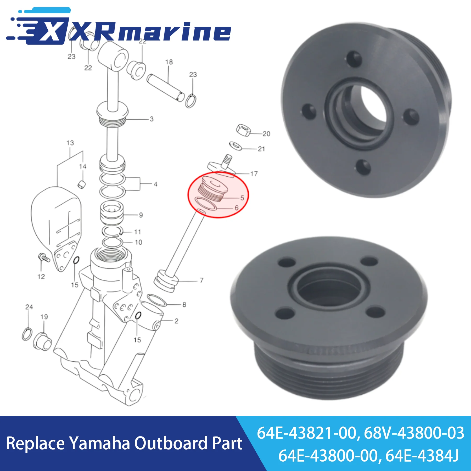 64E-43821-00 2 шт. триммерная крышка цилиндра, винтовые концы, уплотнения для подвесного мотора Yamaha, от 115 до 250 л.с. 64E-43821-09 4E-43800-00