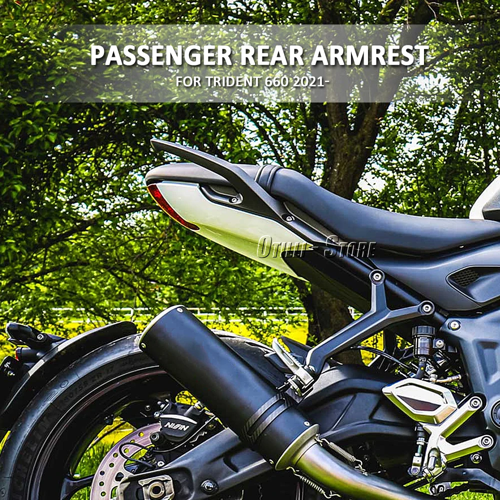 Trident 660 Motorcycle Accessories Aluminum Rear Armrest Kit Pillion Passenger Handle Arm Rests For TRIDENT 660 2021-2023 2022 - Image 2