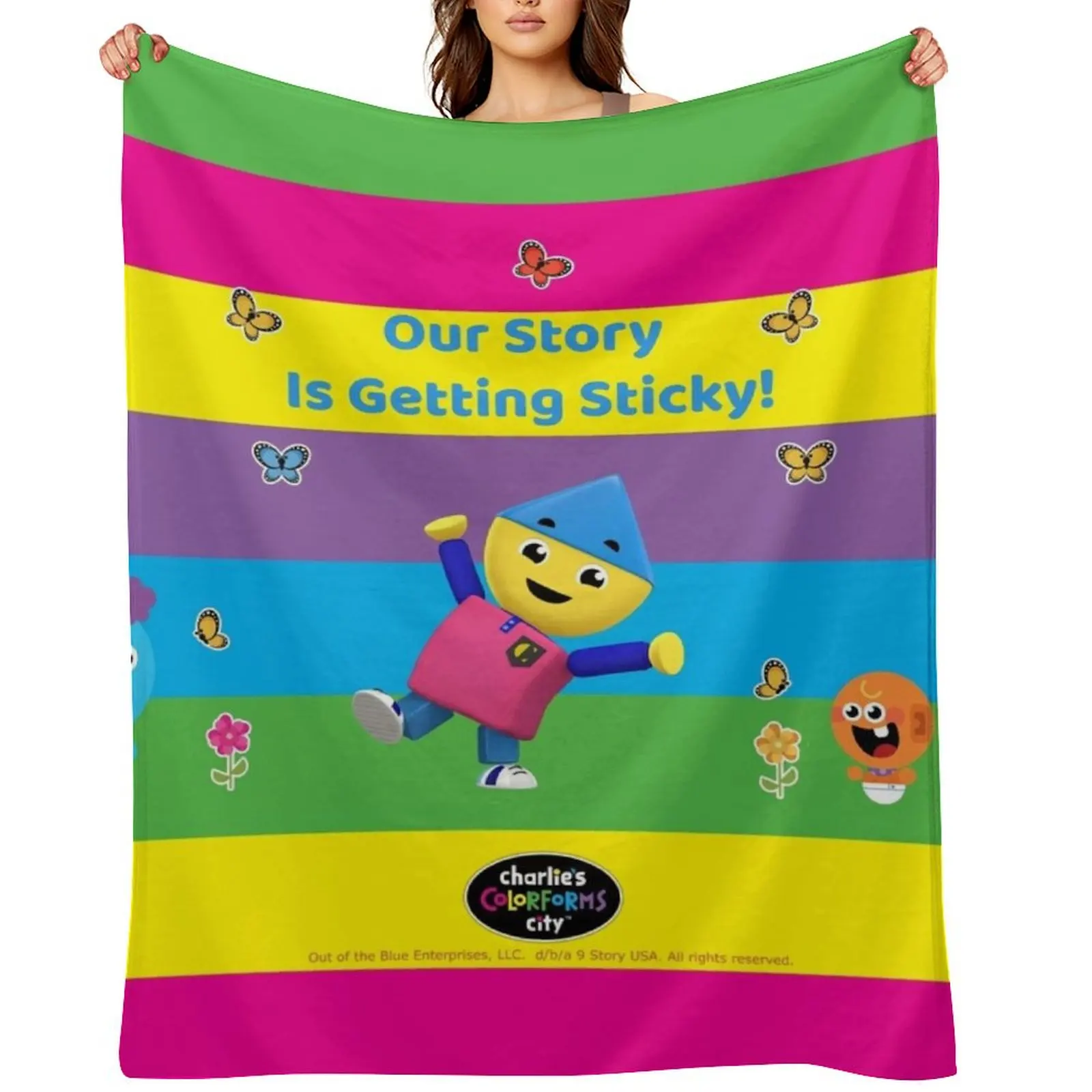 

charlie's colorforms city - Our Story Is Getting Sticky Throw Blanket Polar Camping Bed Blankets