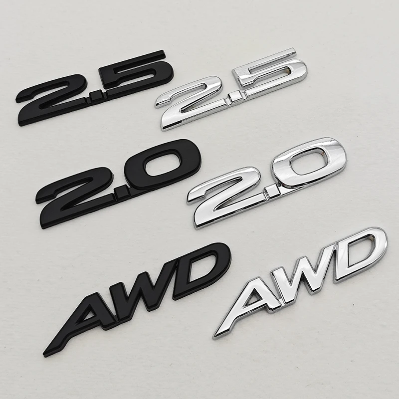 3D Metal Car Sticker Logo AWD 2.0 2.5 Fender Side Rear Trunk Tail Badge Emblem For Mazda3 CX-30 CX-5 CX-50 CX-8 Auto Accessories