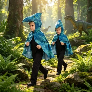 Kids Jurassic Pterosaur Dinosaur Cape Cloak Halloween Animal Cosplay Costume for Kindergarten Party Stage Role Play Dress Up