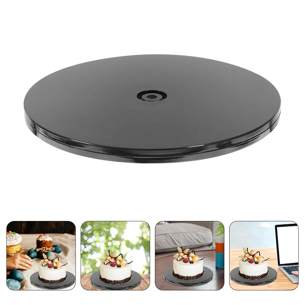 

Rotary Turntable 360 Degree Rotation Display Stand for Cake Cup Home Office Party ABS Material Multi Functional Rotatable Plate
