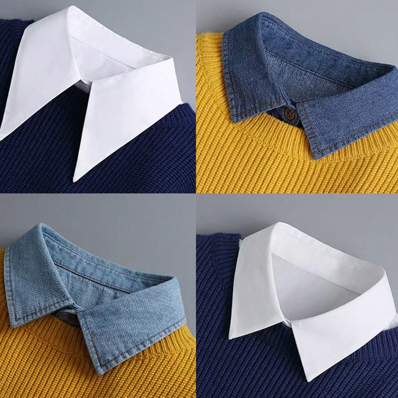 pure-cotton-classic-pointed-collar-square-collar-with-sweater-suit-t-shirt