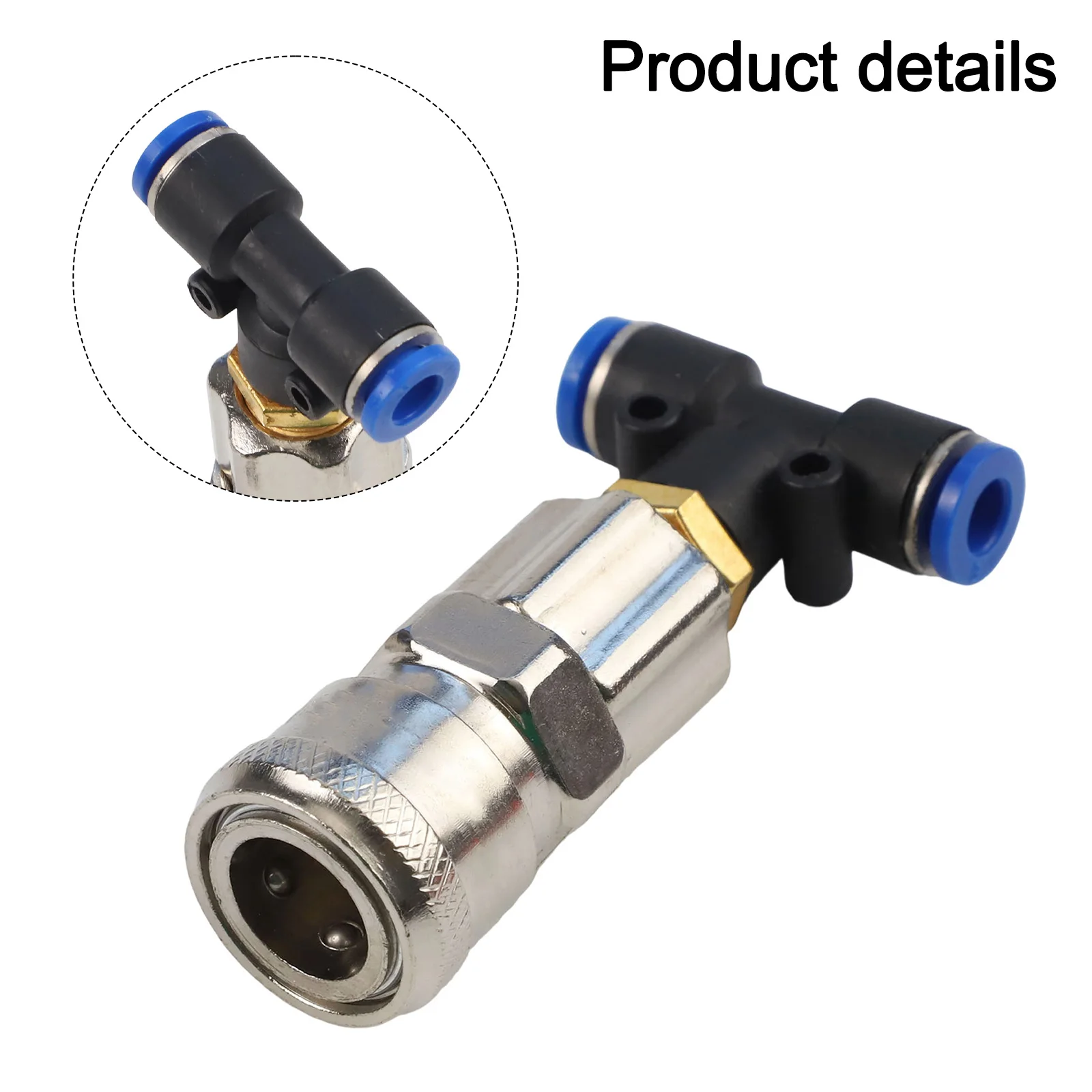 1 PC Three-way Straight Through Joint Pneumatic Tank Connector Pneumatic Fitting For Trucks And Trailers Pneumatic