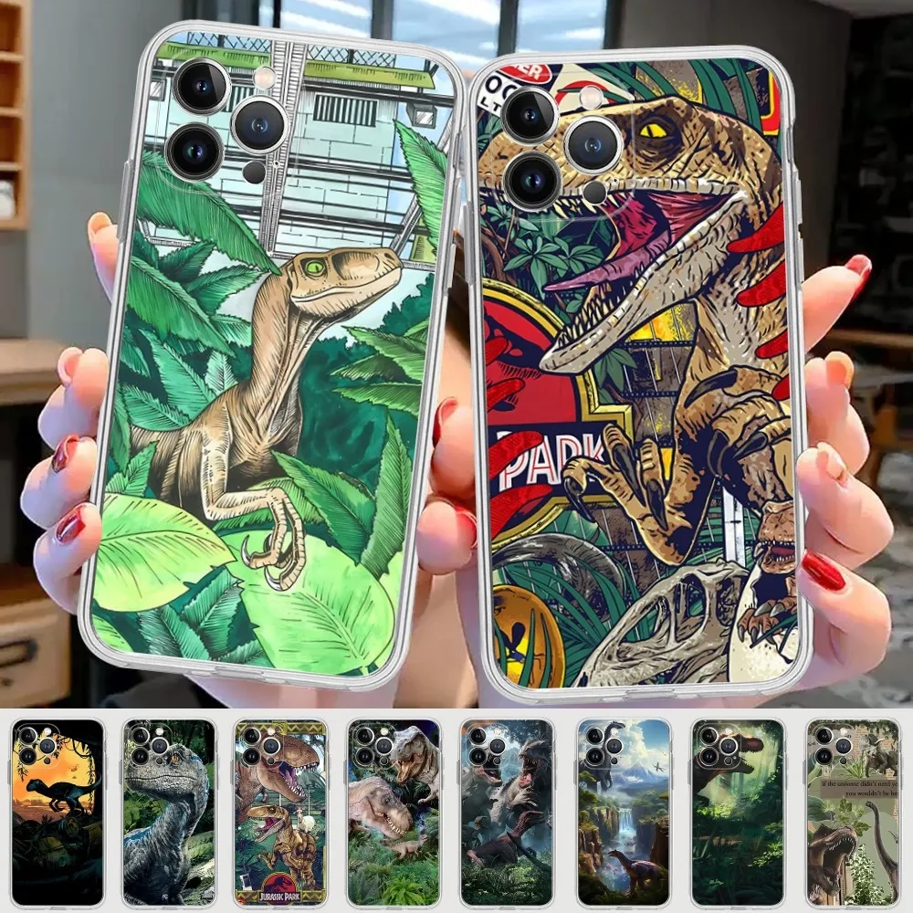 Jurassic Park Dinosaur Phone Case For IPhone 15 8 7 6 6S Plus X SE 2020 XR XS 14 11 12 13 Mini Pro Max Mobile Case