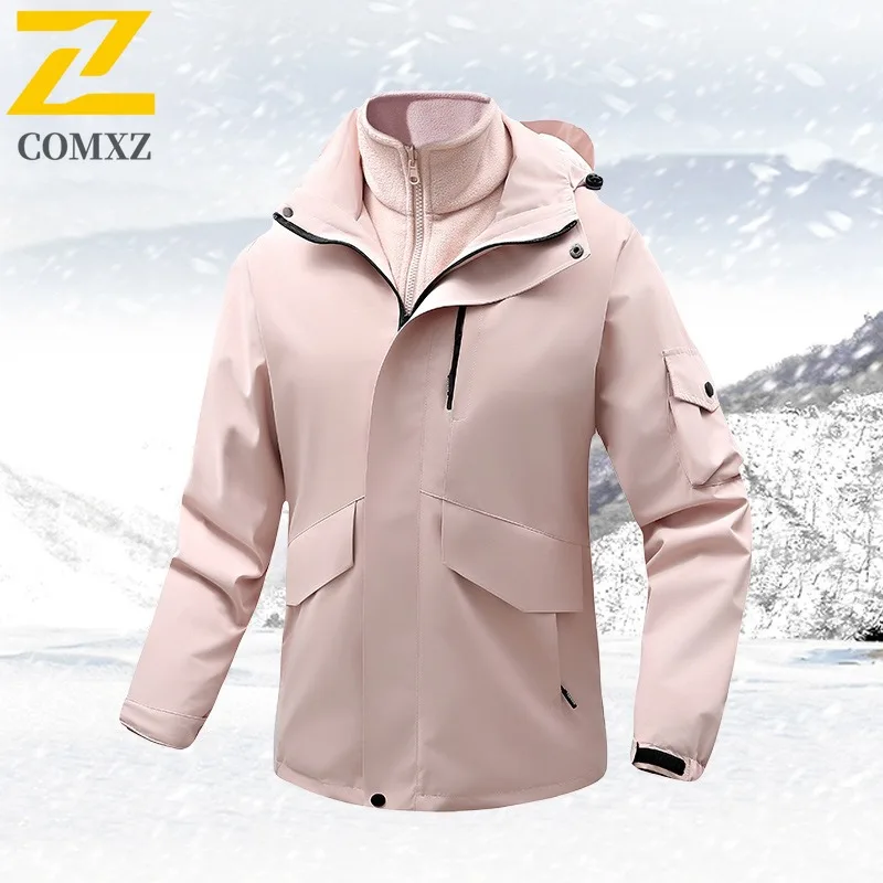 سترة رجالي مريحة للاستخدام الخارجي من COMXZ، سترة سميكة ودافئة على طراز الشارع، مقاومة للبرد، ملابس شتوية خارجية #3