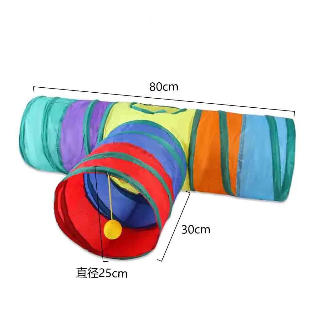 T-fold Rainbow Cat Tunnel Training Tunnel Kill Energy Cat Toy