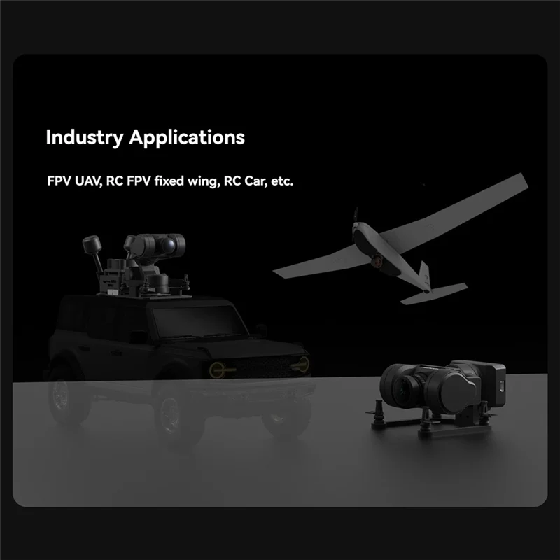 ABBK-GM1 Supporto per inclinazione panoramica con giunto cardanico per fotocamera FPV con tracciamento della testa compatibile con occhiali Avatar HD per drone FPV