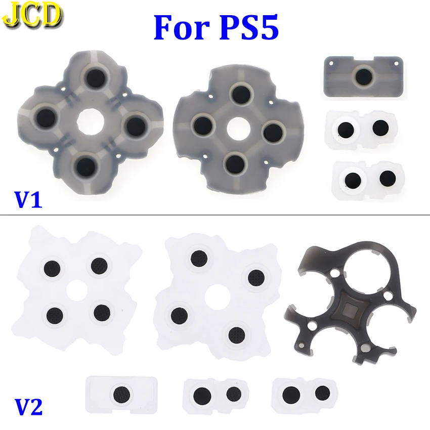 

JCD Original & OEM Silicone Conductive Rubber Gasket Replacement Part D-Pad L R ABXY Button For For PS5 1.0 2.0 V1 V2 Controller