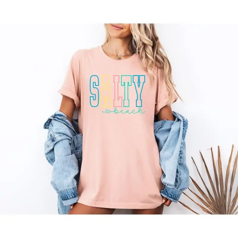 Salty Vibes T Shirt Stay Beach Vacation Summer