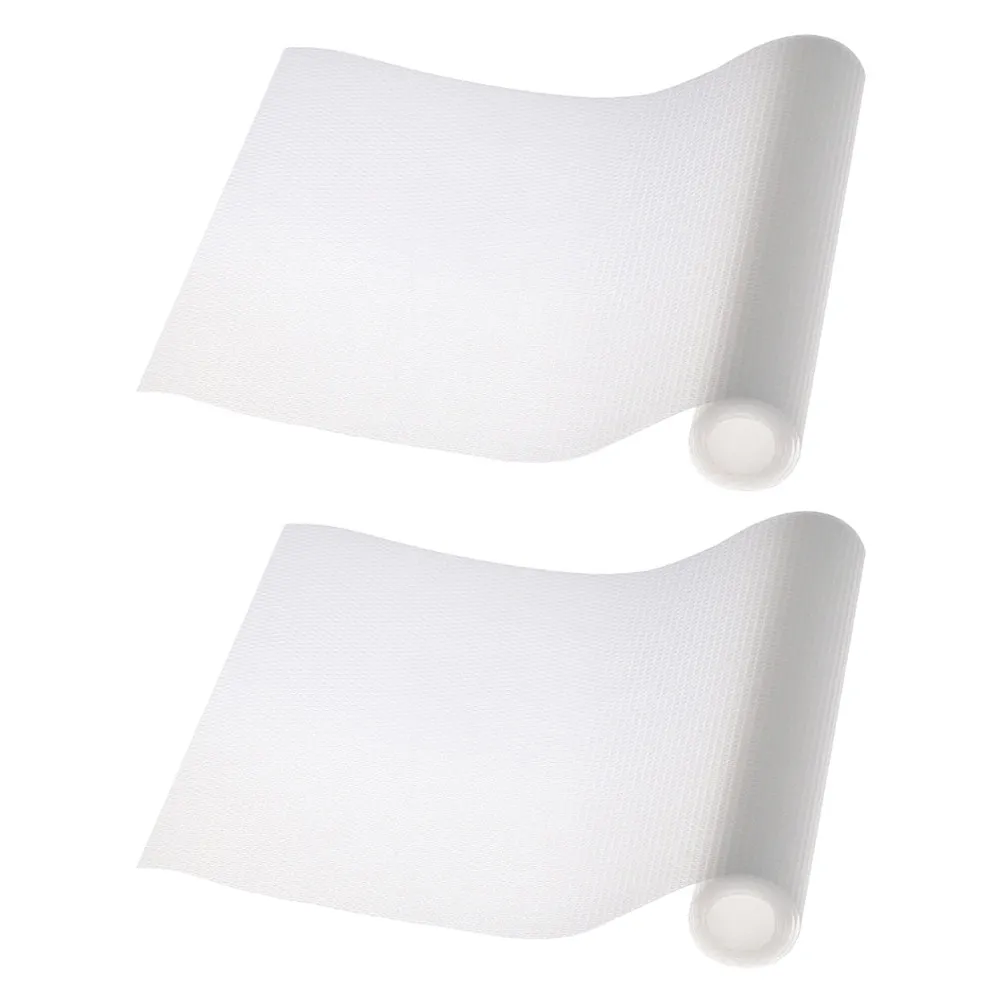 2 Rolls Moisture Proof Mold Resistant Shelf Liner Translucent Kitchen Cabinet Drawer Liners Fridge Mats Cupboard Mats Shelf Pads