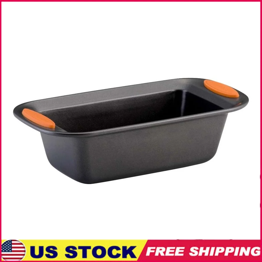 

Nonstick Deep Rectangular Loaf Pan Heavy Gauge Steel Baking Banana Bread Meatloaf Easy Clean Oven Safe to 500F Grippy Handles