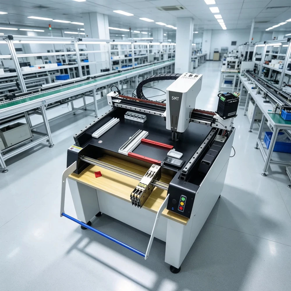 LY US Local Delivery Automatic Pick and Place Machine Desktop Mini SMT Placement Machine Chip Mounter for SMD Soldering Station LED SMD Dual Heads Nozzles