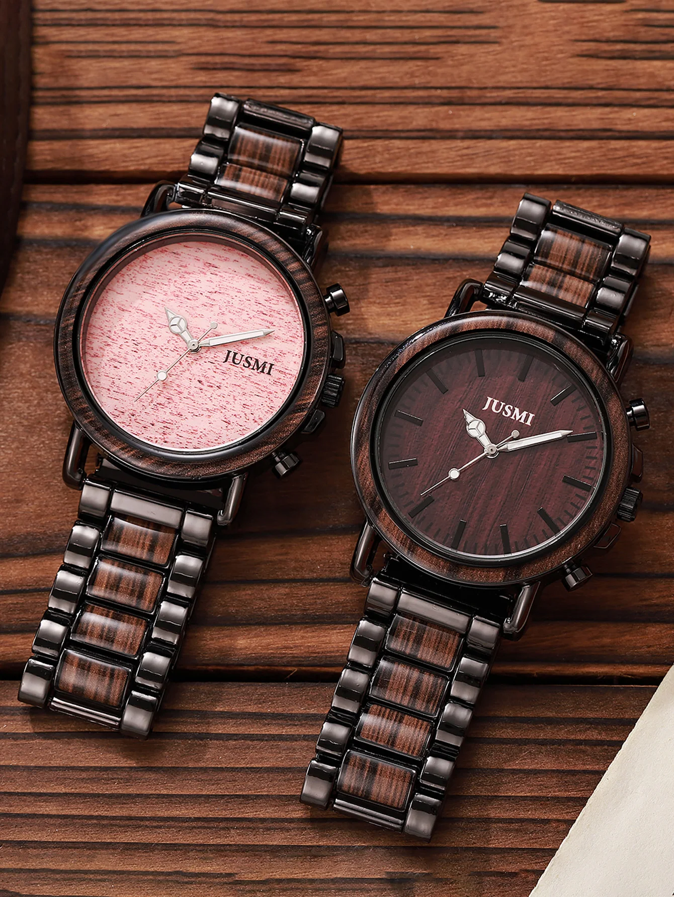 ساعة كوارتز رجالية مميزة من الخشب المتخصص لهدايا عيد الميلاد والهالوين #5