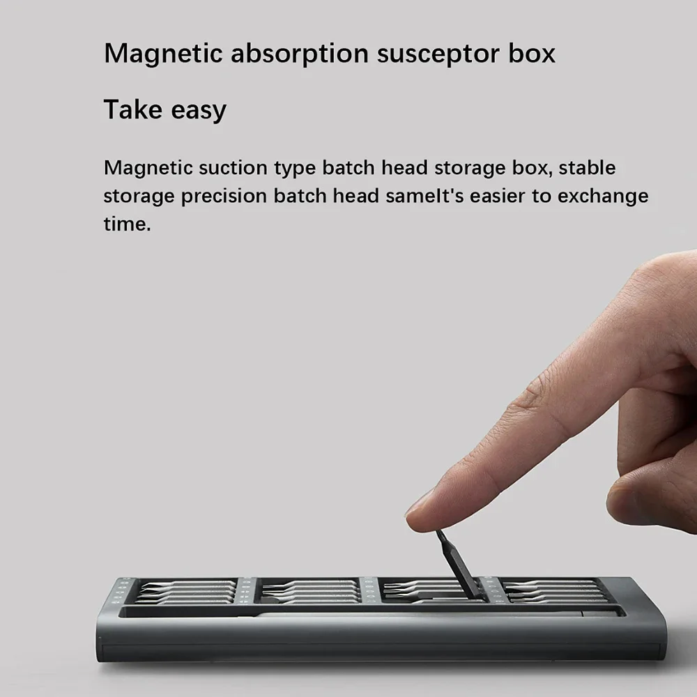 Xiaomi Mijia Daily Use Screwdriver Kit 24 Precision Magnetic Bits Alluminum Box Screw Driver Xiaomi Smart Home Kit