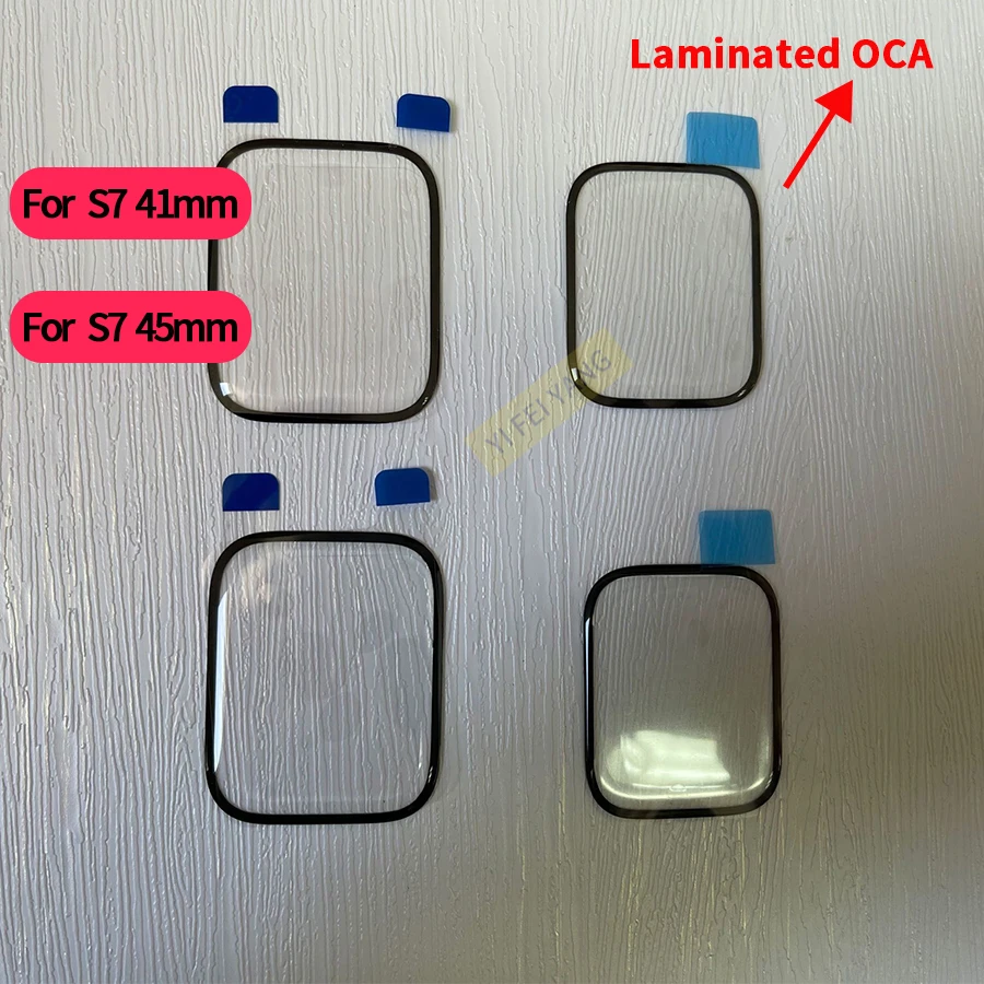 10Pcs AAA Quality Front Outer Glass Lens With OCA Cover For Apple Watch Series 7 6 5 4 3 2 1 38mm 42 mm  40mm 44mm LCD Glass